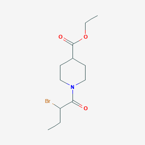 molecular formula C12H20BrNO3 B1326736 Ethyl 1-(2-bromobutanoyl)piperidine-4-carboxylate CAS No. 1119453-06-3