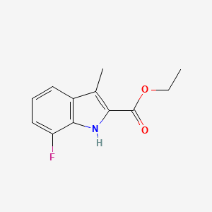 molecular formula C12H12FNO2 B1326756 ethyl 7-fluoro-3-methyl-1H-indole-2-carboxylate CAS No. 866211-11-2