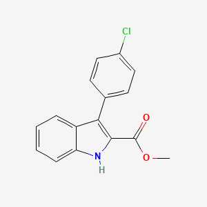 molecular formula C16H12ClNO2 B1326757 methyl 3-(4-chlorophenyl)-1H-indole-2-carboxylate CAS No. 1134334-35-2