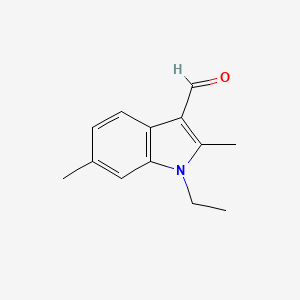 molecular formula C13H15NO B1326758 1-ethyl-2,6-dimethyl-1H-indole-3-carbaldehyde CAS No. 1134334-40-9