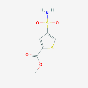 molecular formula C6H7NO4S2 B13267643 Methyl 4-sulfamoylthiophene-2-carboxylate 