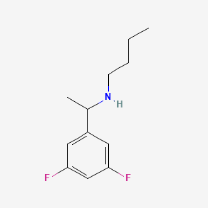 molecular formula C12H17F2N B13267747 Butyl[1-(3,5-difluorophenyl)ethyl]amine 