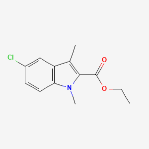 molecular formula C13H14ClNO2 B1326780 ethyl 5-chloro-1,3-dimethyl-1H-indole-2-carboxylate CAS No. 1134334-77-2