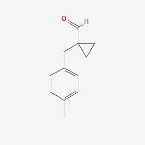 1-[(4-Methylphenyl)methyl]cyclopropane-1-carbaldehyde