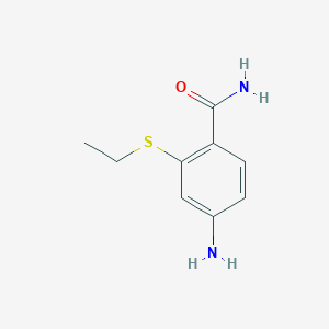 molecular formula C9H12N2OS B1326790 4-Amino-2-(ethylthio)benzamide CAS No. 921146-33-0