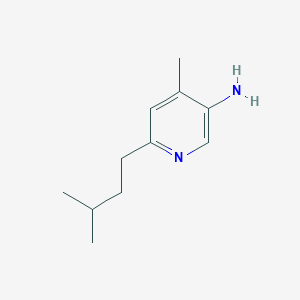 4-Methyl-6-(3-methylbutyl)pyridin-3-amine