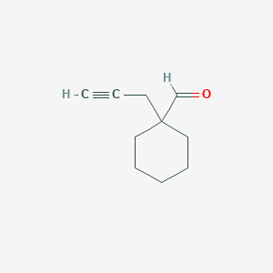 1-(Prop-2-YN-1-YL)cyclohexane-1-carbaldehyde