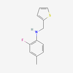 2-fluoro-4-methyl-N-(thiophen-2-ylmethyl)aniline