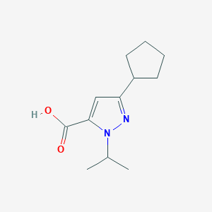 3-Cyclopentyl-1-(propan-2-yl)-1H-pyrazole-5-carboxylic acid