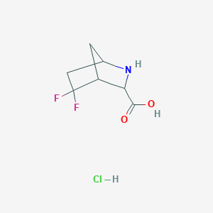 5,5-Difluoro-2-azabicyclo[2.2.1]heptane-3-carboxylic acid hydrochloride