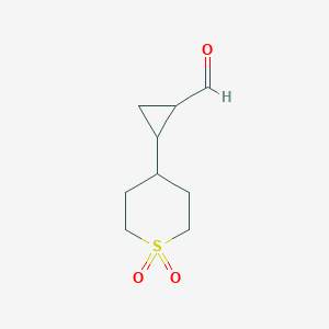 2-(1,1-Dioxo-1lambda6-thian-4-yl)cyclopropane-1-carbaldehyde