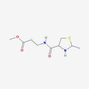 Methyl 3-[(2-methyl-1,3-thiazolidin-4-yl)formamido]propanoate