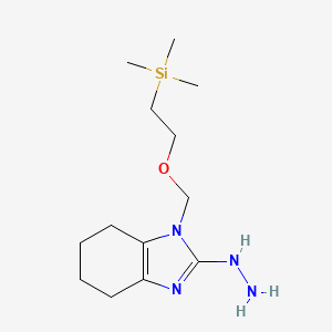 2-Hydrazinyl-1-{[2-(trimethylsilyl)ethoxy]methyl}-4,5,6,7-tetrahydro-1H-1,3-benzodiazole