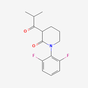 1-(2,6-Difluorophenyl)-3-(2-methylpropanoyl)piperidin-2-one