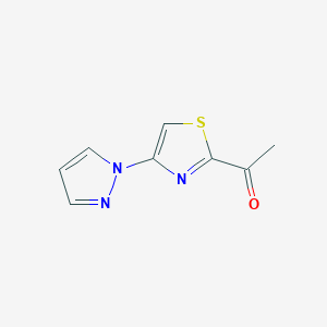 1-[4-(1H-Pyrazol-1-yl)-1,3-thiazol-2-yl]ethan-1-one