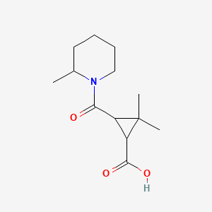 molecular formula C13H21NO3 B1326811 2,2-二甲基-3-[(2-甲基哌啶-1-基)羰基]-环丙烷羧酸 CAS No. 1186653-96-2