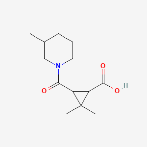 molecular formula C13H21NO3 B1326812 2,2-二甲基-3-[(3-甲基哌啶-1-基)羰基]-环丙烷羧酸 CAS No. 1186654-05-6