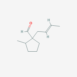 1-(But-2-en-1-yl)-2-methylcyclopentane-1-carbaldehyde