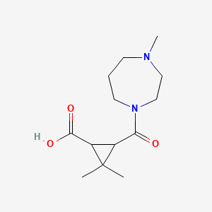 molecular formula C13H22N2O3 B1326814 2,2-二甲基-3-[(4-甲基-1,4-二氮杂环-1-基)-羰基]环丙烷羧酸 CAS No. 1142215-33-5