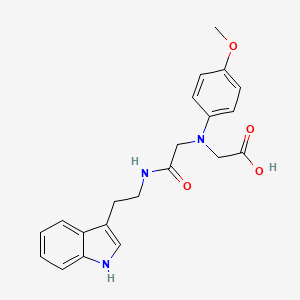 [(2-{[2-(1H-Indol-3-yl)ethyl]amino}-2-oxoethyl)-(4-methoxyphenyl)amino]acetic acid