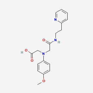 molecular formula C18H21N3O4 B1326826 ((4-Methoxyphenyl){2-oxo-2-[(2-pyridin-2-ylethyl)-amino]ethyl}amino)acetic acid CAS No. 1142215-84-6