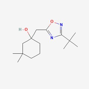 1-[(3-tert-Butyl-1,2,4-oxadiazol-5-yl)methyl]-3,3-dimethylcyclohexan-1-ol