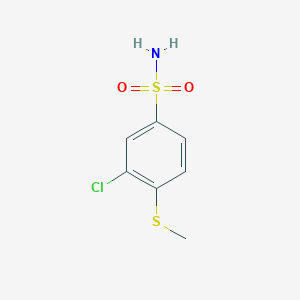 3-Chloro-4-(methylsulfanyl)benzene-1-sulfonamide