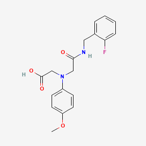 molecular formula C18H19FN2O4 B1326828 [{2-[(2-氟苄基)氨基]-2-氧代乙基}-(4-甲氧基苯基)氨基]乙酸 CAS No. 1142215-92-6