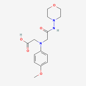 molecular formula C15H21N3O5 B1326829 {(4-Methoxyphenyl)[2-(morpholin-4-ylamino)-2-oxoethyl]amino}acetic acid CAS No. 1142216-11-2