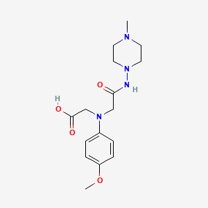 molecular formula C16H24N4O4 B1326830 ((4-Methoxyphenyl){2-[(4-methylpiperazin-1-YL)-amino]-2-oxoethyl}amino)acetic acid CAS No. 1142216-14-5