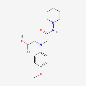 molecular formula C16H23N3O4 B1326831 {(4-甲氧基苯基)[2-氧代-2-(哌啶-1-基氨基)-乙基]氨基}乙酸 CAS No. 1142204-20-3