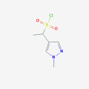 1-(1-Methyl-1H-pyrazol-4-yl)ethane-1-sulfonyl chloride