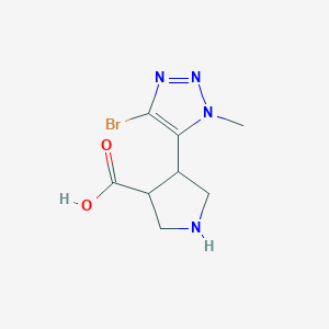 4-(4-Bromo-1-methyl-1H-1,2,3-triazol-5-yl)pyrrolidine-3-carboxylic acid