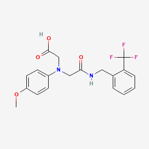 molecular formula C19H19F3N2O4 B1326838 [(4-甲氧苯基)(2-氧代-2-{[2-(三氟甲基)-苄基]氨基}乙基)氨基]乙酸 CAS No. 1142204-35-0