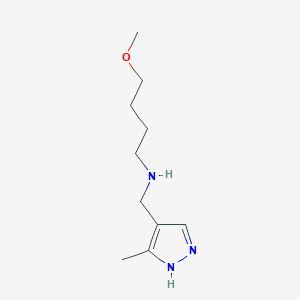 (4-Methoxybutyl)[(3-methyl-1H-pyrazol-4-yl)methyl]amine