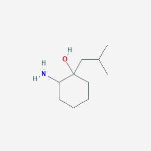 2-Amino-1-(2-methylpropyl)cyclohexan-1-OL