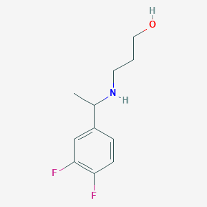 3-{[1-(3,4-Difluorophenyl)ethyl]amino}propan-1-ol