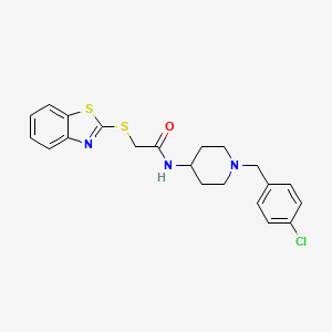 2-(1,3-benzothiazol-2-ylsulfanyl)-N-{1-[(4-chlorophenyl)methyl]piperidin-4-yl}acetamide