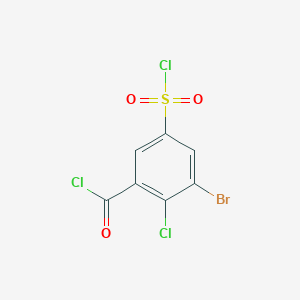 3-Bromo-2-chloro-5-(chlorosulfonyl)benzoyl chloride