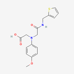 molecular formula C16H18N2O4S B1326847 ((4-Methoxyphenyl){2-oxo-2-[(2-thienylmethyl)-amino]ethyl}amino)acetic acid CAS No. 1142204-54-3