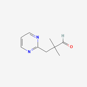 2,2-Dimethyl-3-(pyrimidin-2-yl)propanal