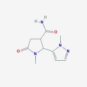 1-Methyl-2-(1-methyl-1H-pyrazol-5-yl)-5-oxopyrrolidine-3-carboxamide