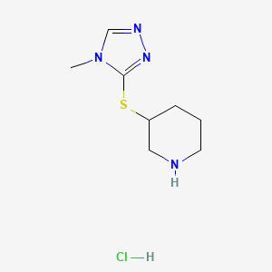 3-((4-methyl-4H-1,2,4-triazol-3-yl)thio)piperidine hydrochloride