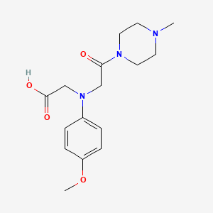 molecular formula C16H23N3O4 B1326859 {(4-Methoxyphenyl)[2-(4-methylpiperazin-1-yl)-2-oxoethyl]amino}acetic acid CAS No. 1142205-29-5