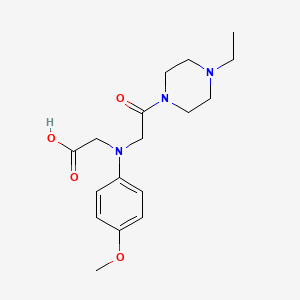 molecular formula C17H25N3O4 B1326860 [[2-(4-乙基哌嗪-1-基)-2-氧代乙基]-(4-甲氧基苯基)氨基]乙酸 CAS No. 1142205-31-9