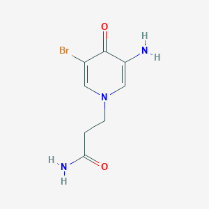 3-(3-Amino-5-bromo-4-oxo-1,4-dihydropyridin-1-YL)propanamide