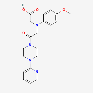 molecular formula C20H24N4O4 B1326864 {(4-Methoxyphenyl)[2-oxo-2-(4-pyridin-2-ylpiperazin-1-yl)ethyl]amino}acetic acid CAS No. 1142205-43-3