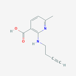 2-(But-3-yn-1-ylamino)-6-methylnicotinic acid