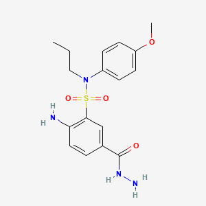 2-Amino-5-hydrazinocarbonyl-N-(4-methoxy-phenyl)-N-propyl-benzenesulfonamide