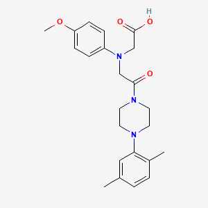 molecular formula C23H29N3O4 B1326867 [{2-[4-(2,5-Dimethylphenyl)piperazin-1-yl]-2-oxoethyl}(4-methoxyphenyl)amino]acetic acid CAS No. 1142205-53-5